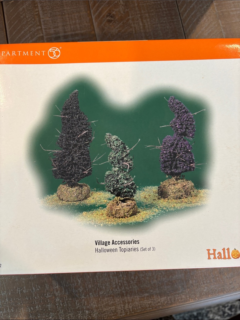 Halloween Topiaries - Set of 3 (Green, Purple, Black)